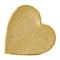 9" Gold Aluminum Slanted Heart Sculpture with Textured Exterior
